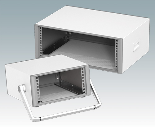 TECHNOMET 19 inch enclosures now in traffic white and traffic gray A