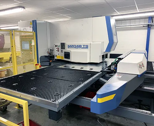 CNC punching of sheet aluminum or steel
